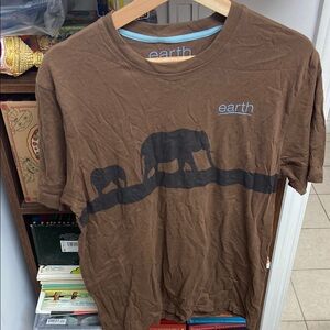 Earth Marks & Spencer Brown Short Sleeve Elephant Tee